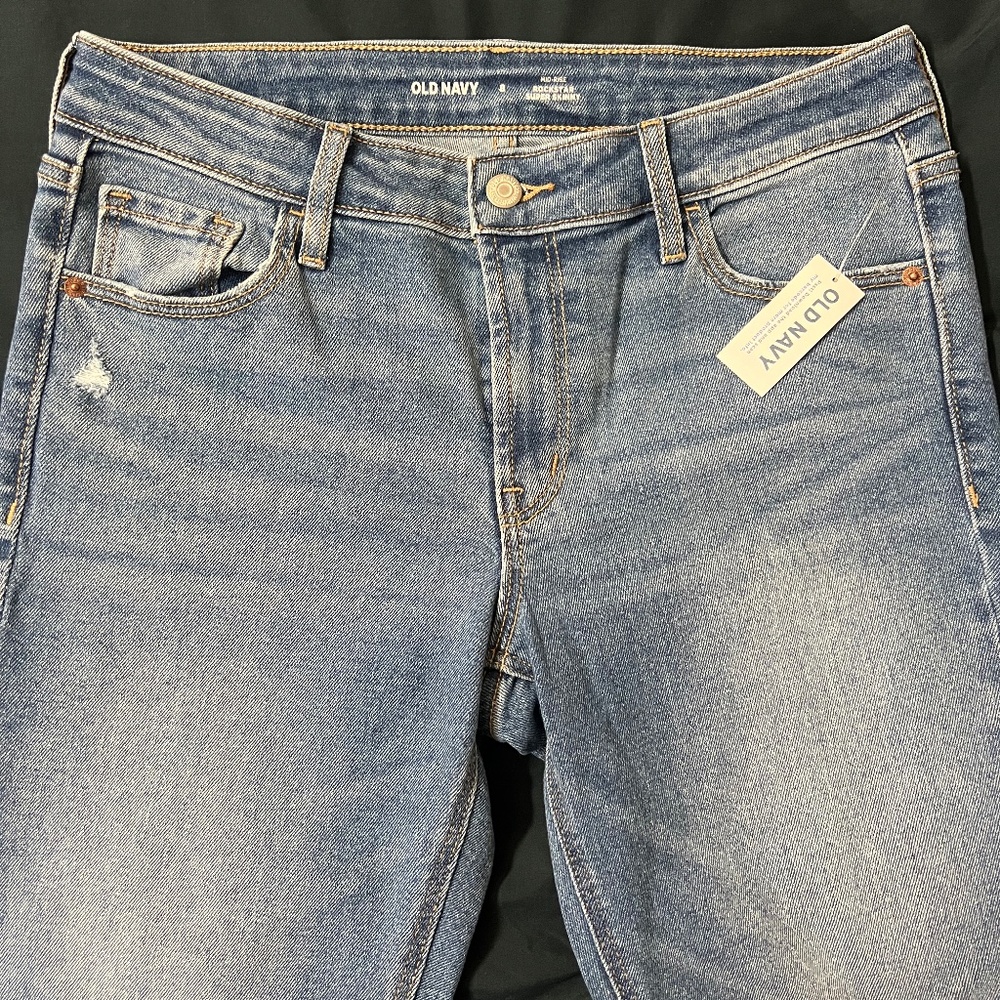 NWT Old Navy Mid-Rise Rockstar Super-Skinny Ankle Jeans - Picture 4 of 11